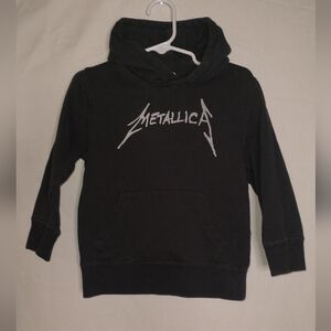 Metallica Kids Size 3  Black Hoodie Cute Music Band Sweatshirt
